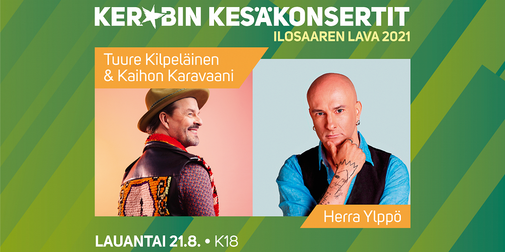 Kerubin Kesäkonsertti: Tuure Kilpeläinen & Kaihon Karavaani, Herra Ylppö, Utra